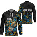Custom Titans Hockey Jersey Knight Mascot With Aboriginal Indigenous