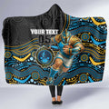 Custom Titans Hooded Blanket Knight Mascot With Aboriginal Indigenous