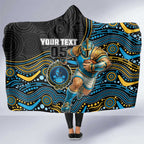 Custom Titans Hooded Blanket Knight Mascot With Aboriginal Indigenous