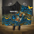 Custom Titans Hooded Blanket Knight Mascot With Aboriginal Indigenous