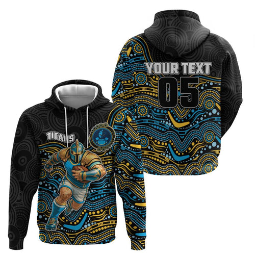 Custom Titans Hoodie Knight Mascot With Aboriginal Indigenous