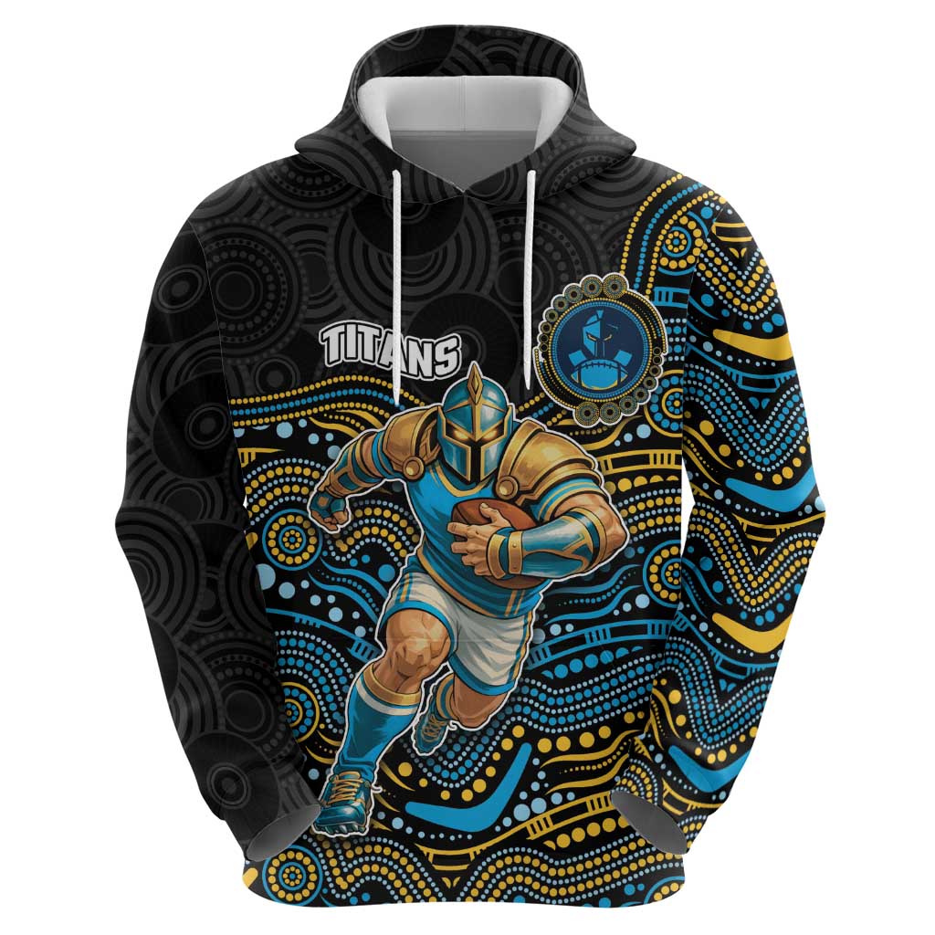 Custom Titans Hoodie Knight Mascot With Aboriginal Indigenous