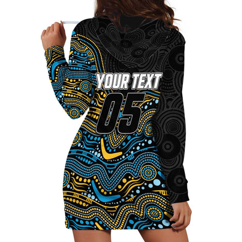 Custom Titans Hoodie Dress Knight Mascot With Aboriginal Indigenous