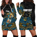 Custom Titans Hoodie Dress Knight Mascot With Aboriginal Indigenous