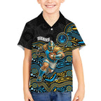 Custom Titans Kid Hawaiian Shirt Knight Mascot With Aboriginal Indigenous
