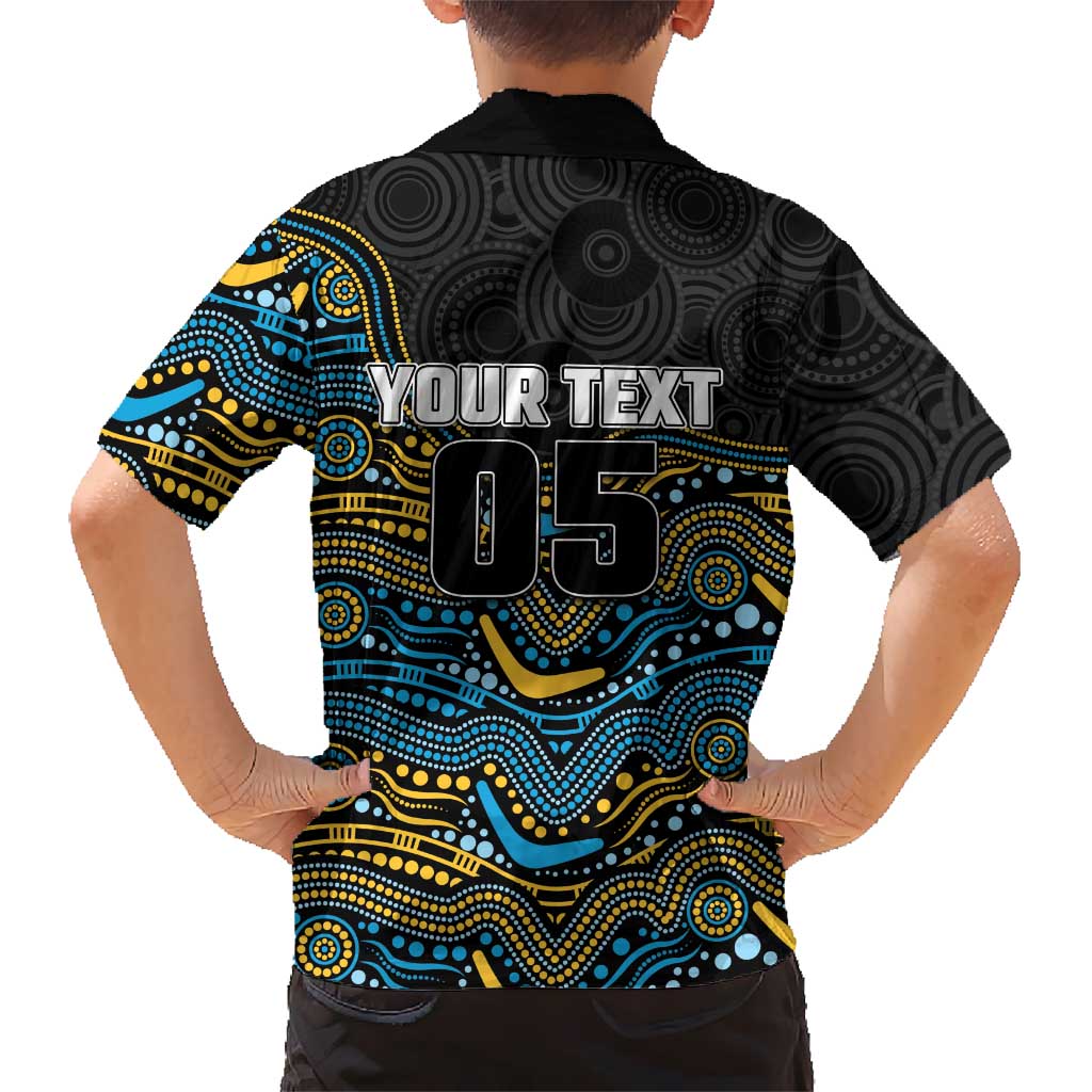 Custom Titans Kid Hawaiian Shirt Knight Mascot With Aboriginal Indigenous