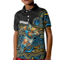 Custom Titans Kid Polo Shirt Knight Mascot With Aboriginal Indigenous