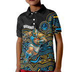 Custom Titans Kid Polo Shirt Knight Mascot With Aboriginal Indigenous