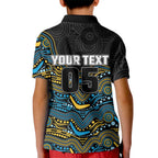 Custom Titans Kid Polo Shirt Knight Mascot With Aboriginal Indigenous