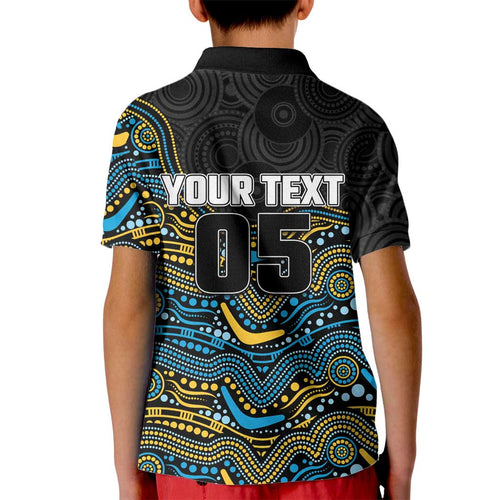 Custom Titans Kid Polo Shirt Knight Mascot With Aboriginal Indigenous