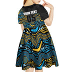 Custom Titans Kid Short Sleeve Dress Knight Mascot With Aboriginal Indigenous