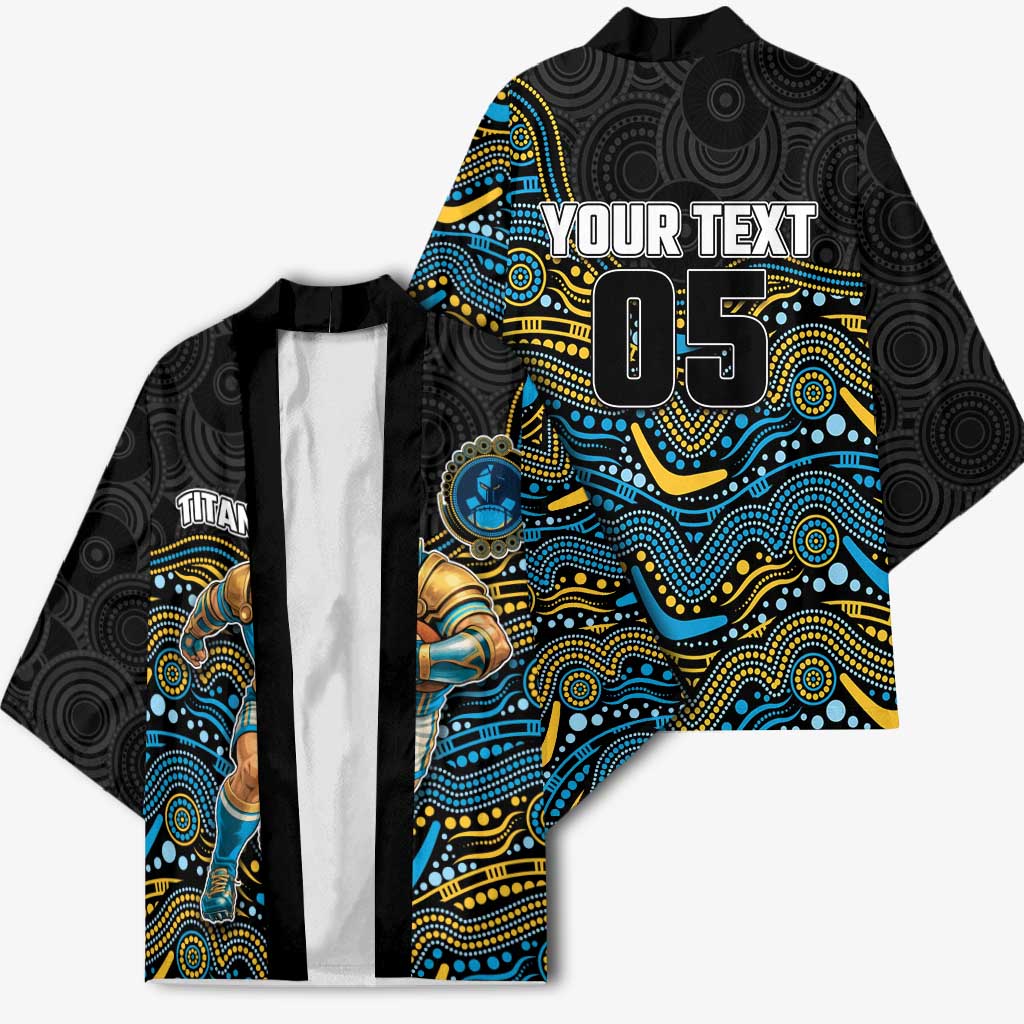 Custom Titans Kimono Knight Mascot With Aboriginal Indigenous