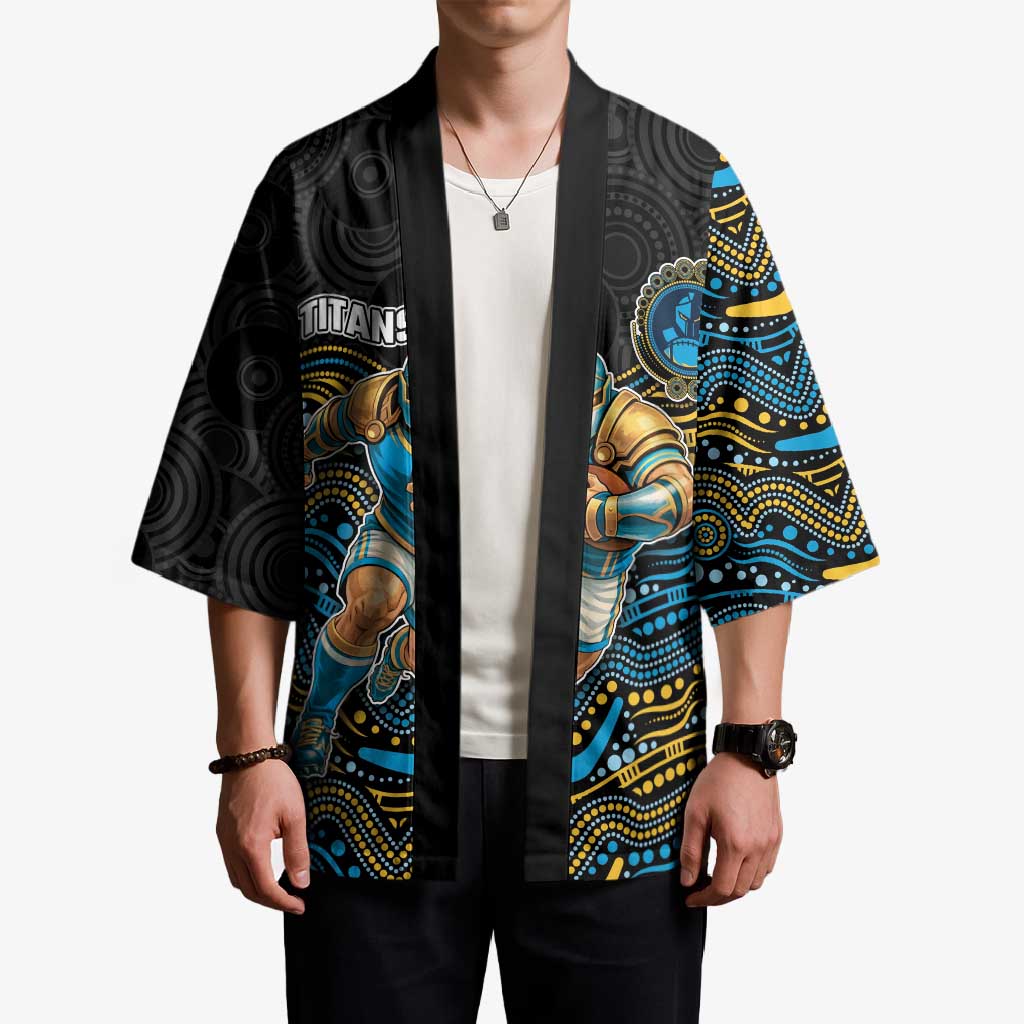 Custom Titans Kimono Knight Mascot With Aboriginal Indigenous