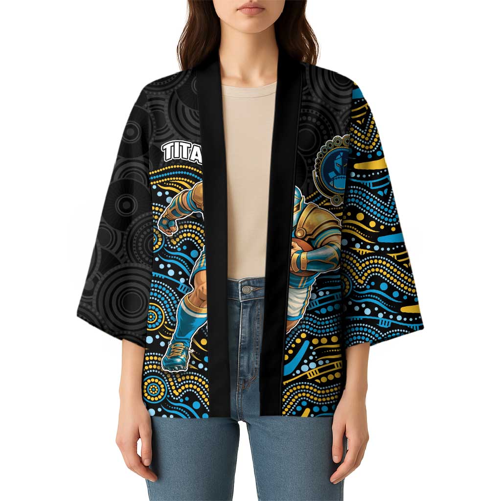 Custom Titans Kimono Knight Mascot With Aboriginal Indigenous