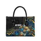 Custom Titans Leather Bag Knight Mascot With Aboriginal Indigenous