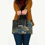 Custom Titans Leather Bag Knight Mascot With Aboriginal Indigenous