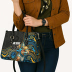 Custom Titans Leather Bag Knight Mascot With Aboriginal Indigenous