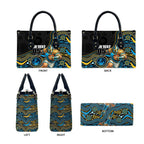Custom Titans Leather Bag Knight Mascot With Aboriginal Indigenous