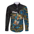 Custom Titans Long Sleeve Button Shirt Knight Mascot With Aboriginal Indigenous