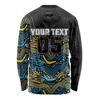 Custom Titans Long Sleeve Shirt Knight Mascot With Aboriginal Indigenous