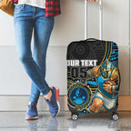 Custom Titans Luggage Cover Knight Mascot With Aboriginal Indigenous