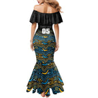 Custom Titans Mermaid Dress Knight Mascot With Aboriginal Indigenous