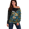 Custom Titans Off Shoulder Sweater Knight Mascot With Aboriginal Indigenous