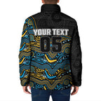 Custom Titans Padded Jacket Knight Mascot With Aboriginal Indigenous