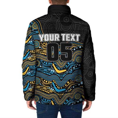 Custom Titans Padded Jacket Knight Mascot With Aboriginal Indigenous