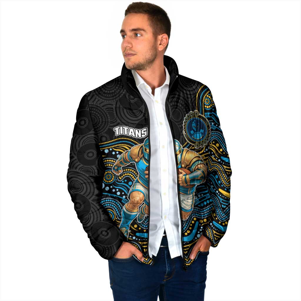 Custom Titans Padded Jacket Knight Mascot With Aboriginal Indigenous