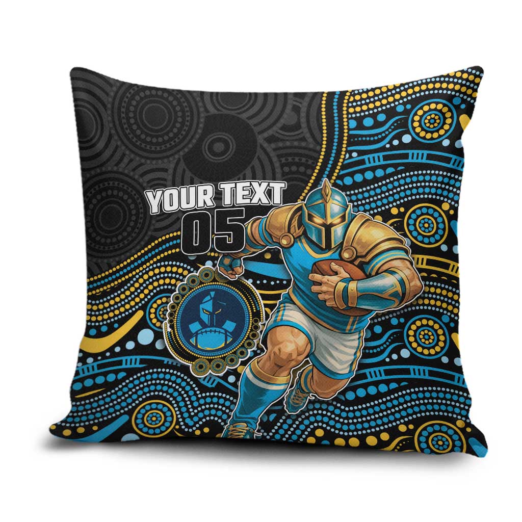 Custom Titans Pillow Cover Knight Mascot With Aboriginal Indigenous