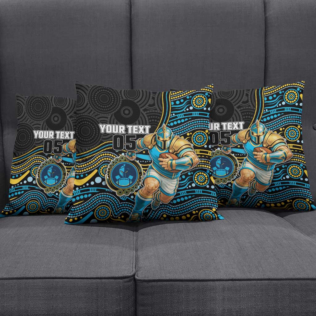 Custom Titans Pillow Cover Knight Mascot With Aboriginal Indigenous