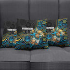 Custom Titans Pillow Cover Knight Mascot With Aboriginal Indigenous