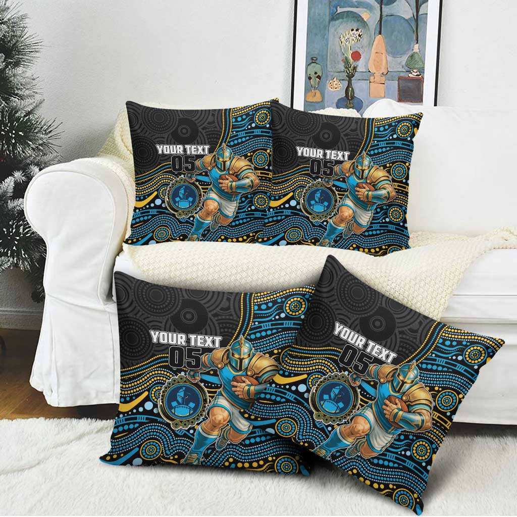 Custom Titans Pillow Cover Knight Mascot With Aboriginal Indigenous