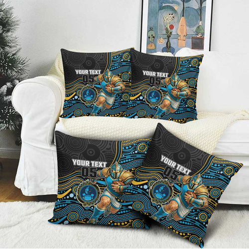 Custom Titans Pillow Cover Knight Mascot With Aboriginal Indigenous