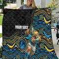 Custom Titans Quilt Knight Mascot With Aboriginal Indigenous