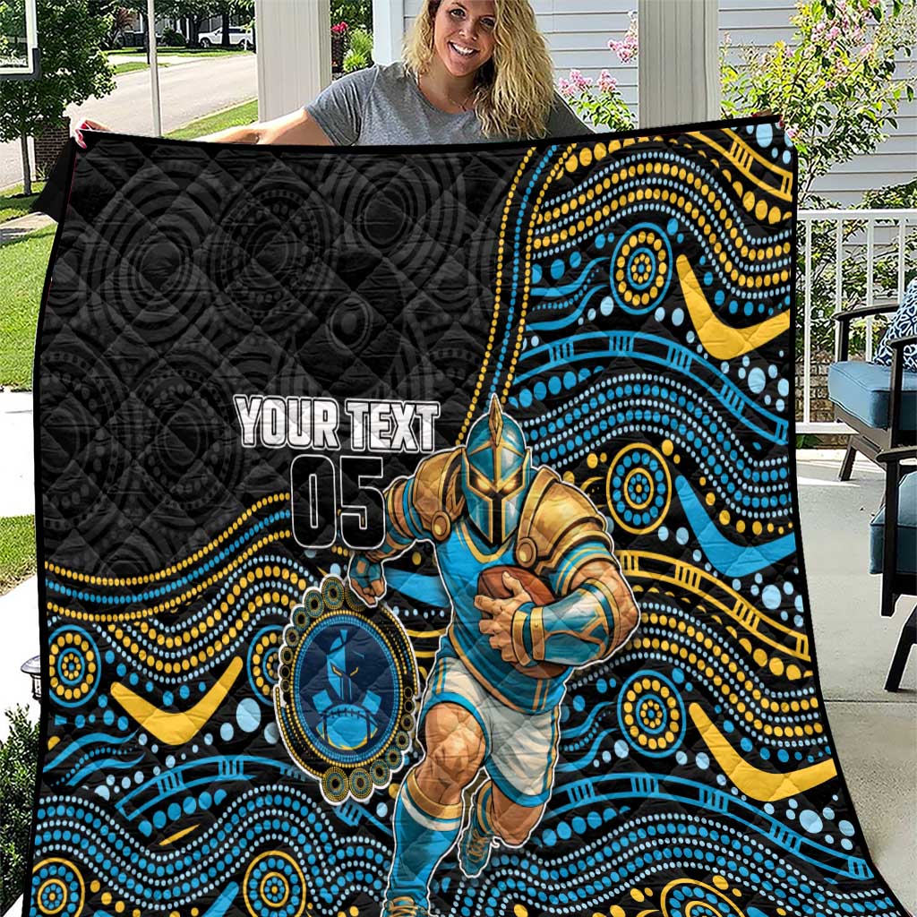 Custom Titans Quilt Knight Mascot With Aboriginal Indigenous