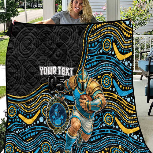 Custom Titans Quilt Knight Mascot With Aboriginal Indigenous