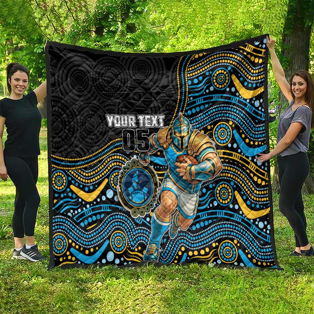 Custom Titans Quilt Knight Mascot With Aboriginal Indigenous
