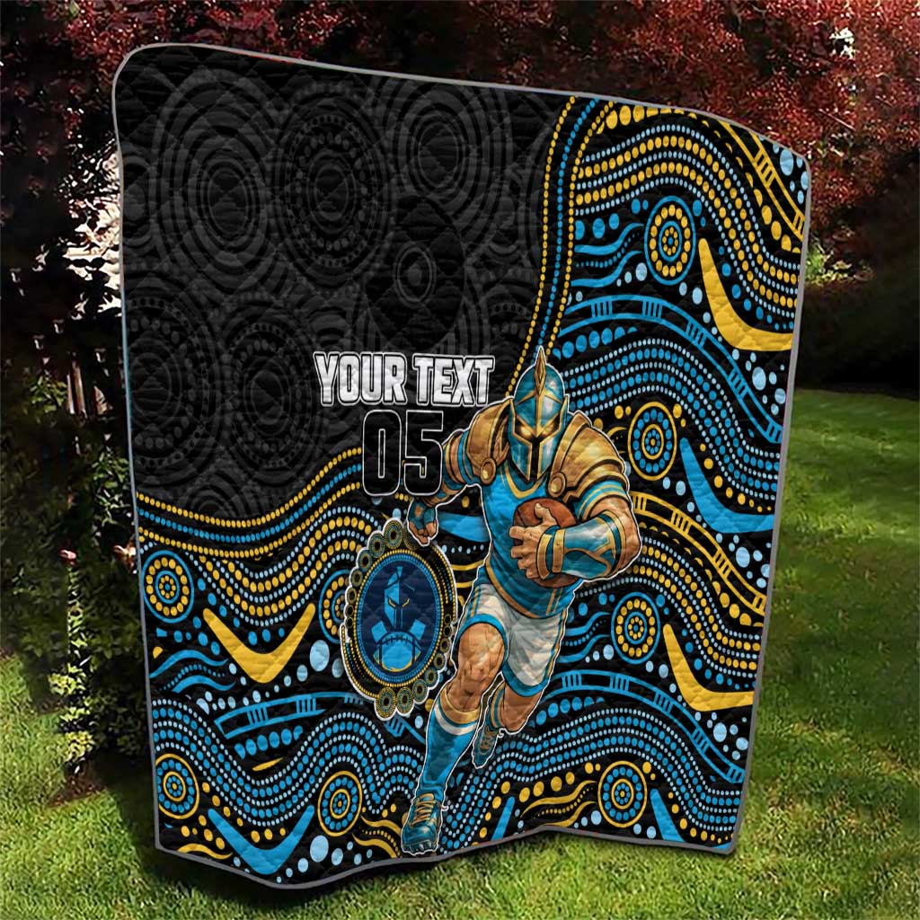 Custom Titans Quilt Knight Mascot With Aboriginal Indigenous