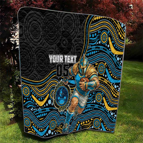 Custom Titans Quilt Knight Mascot With Aboriginal Indigenous