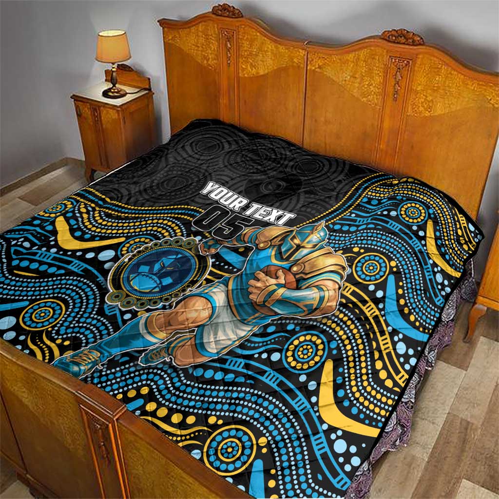 Custom Titans Quilt Knight Mascot With Aboriginal Indigenous