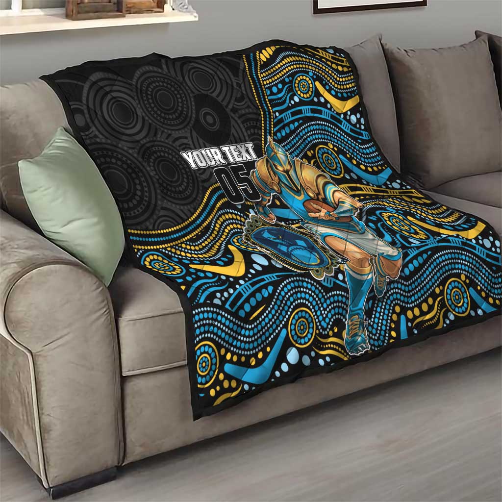 Custom Titans Quilt Knight Mascot With Aboriginal Indigenous