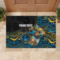 Custom Titans Rubber Doormat Knight Mascot With Aboriginal Indigenous