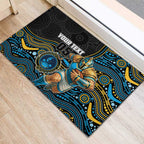 Custom Titans Rubber Doormat Knight Mascot With Aboriginal Indigenous