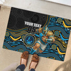 Custom Titans Rubber Doormat Knight Mascot With Aboriginal Indigenous