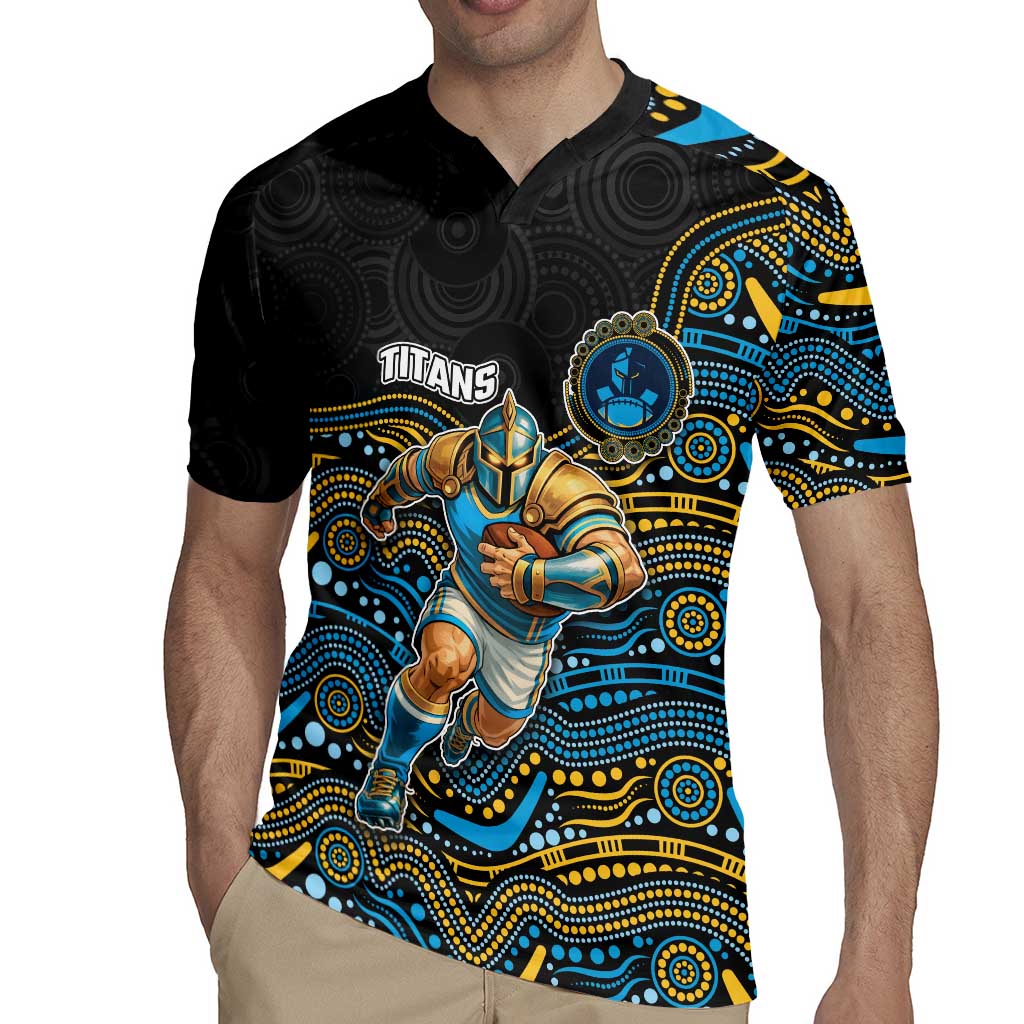 Custom Titans Rugby Jersey Knight Mascot With Aboriginal Indigenous