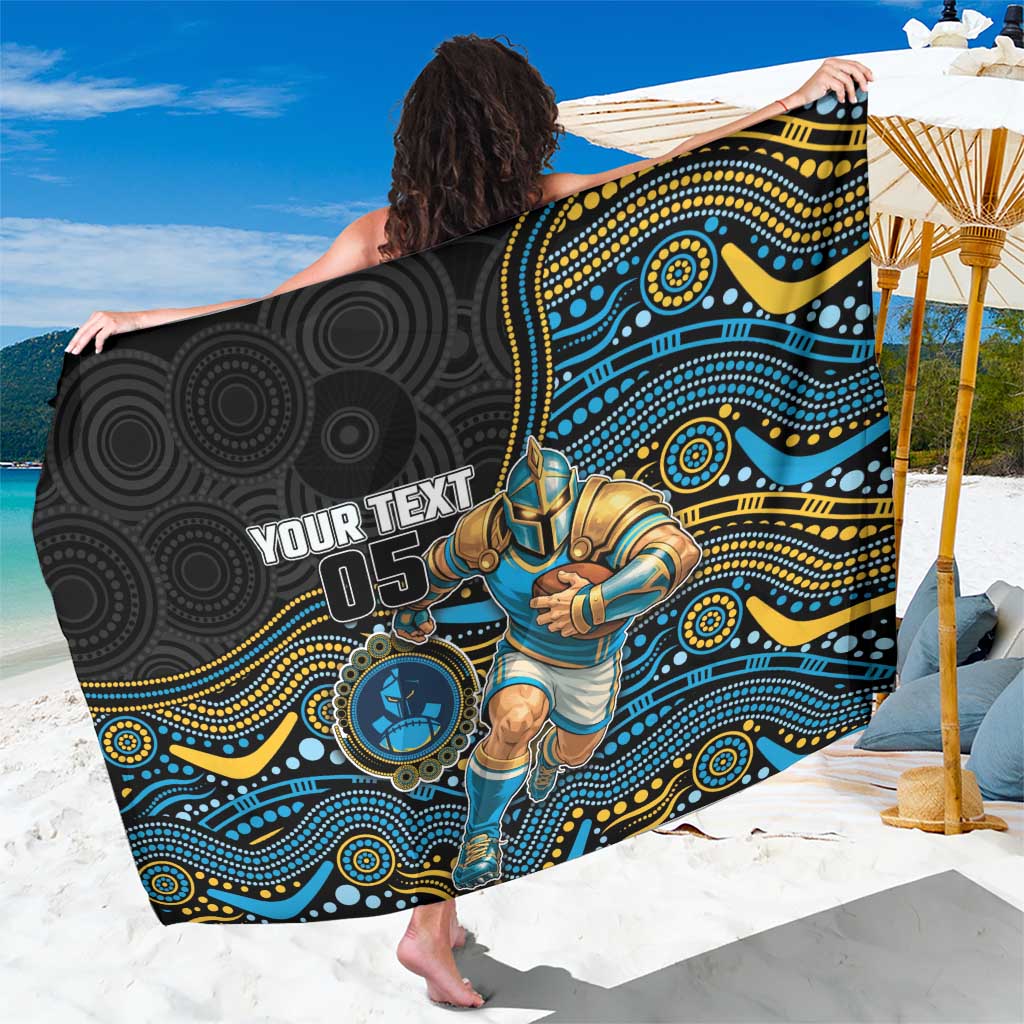 Custom Titans Sarong Knight Mascot With Aboriginal Indigenous