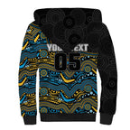 Custom Titans Sherpa Hoodie Knight Mascot With Aboriginal Indigenous