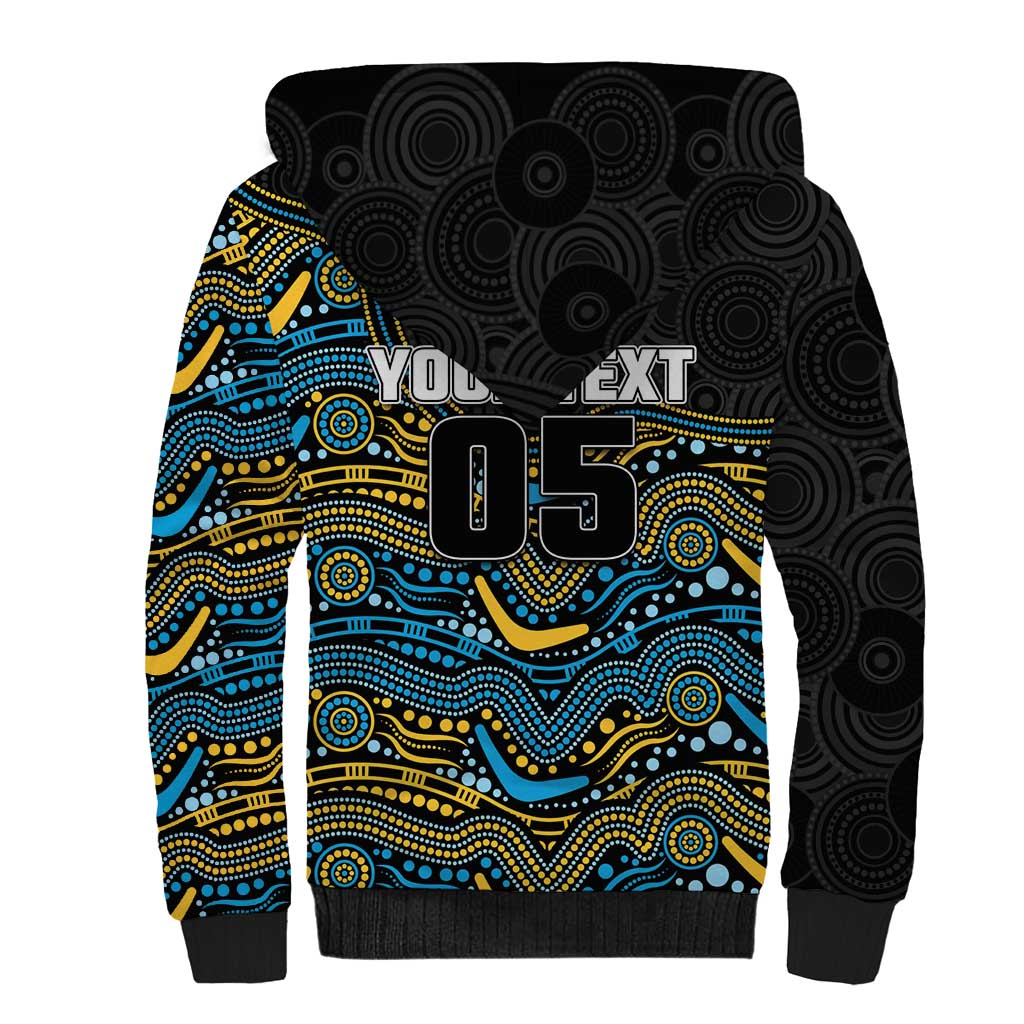 Custom Titans Sherpa Hoodie Knight Mascot With Aboriginal Indigenous
